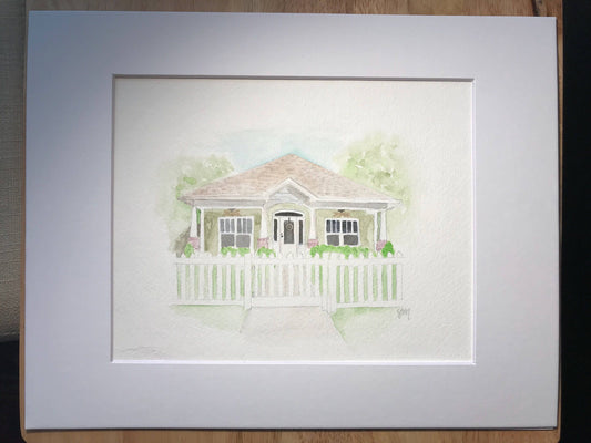 Custom Watercolor House Painting